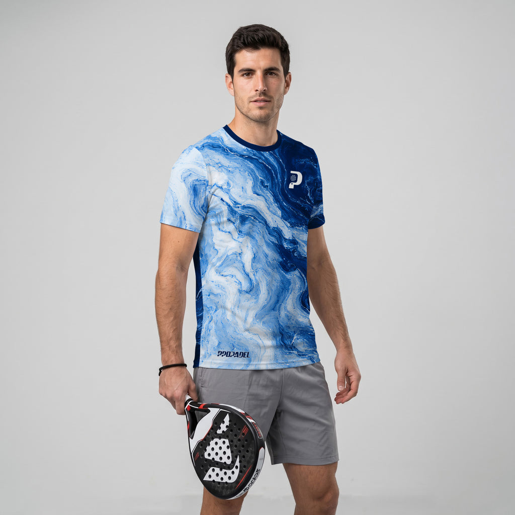 Design Phrase Padel Printed Sleeves Orange Padel T-Shirt