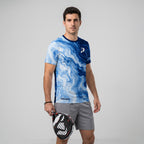 Design Phrase Padel Printed Sleeves Orange Padel T-Shirt