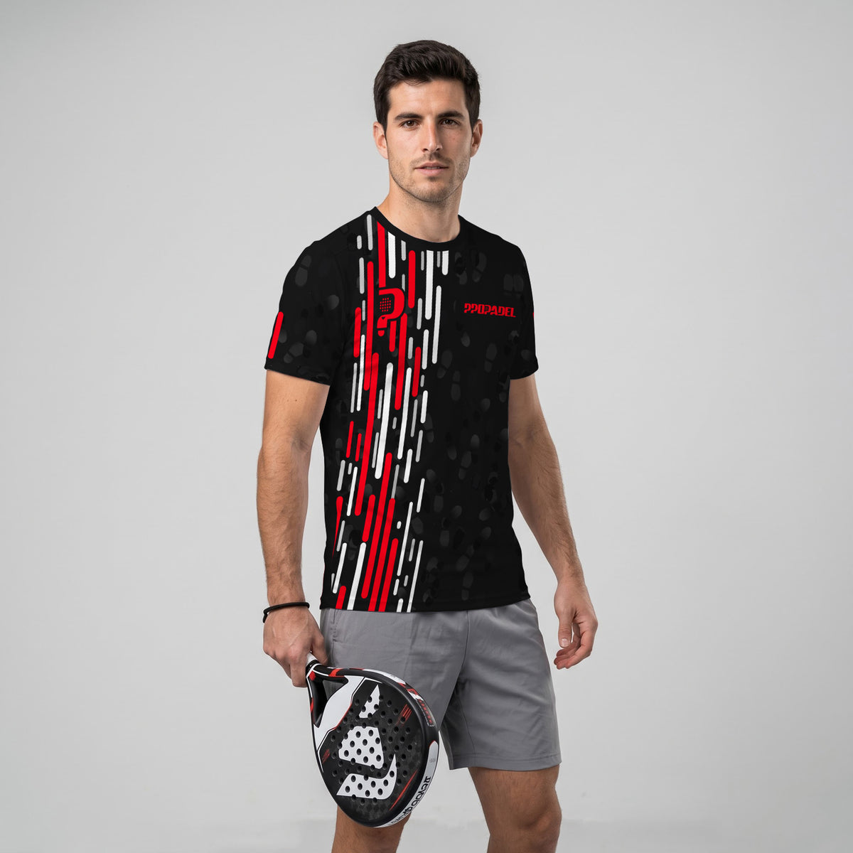 Design Phrase Padel Printed Sleeves Orange Padel T-Shirt