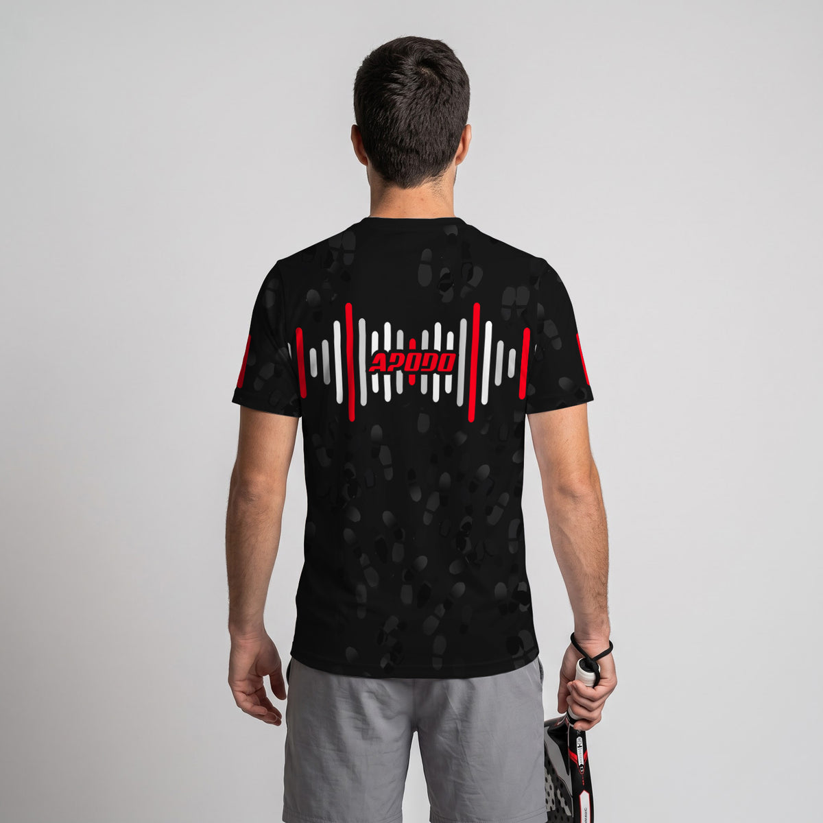 Design Phrase Padel Printed Sleeves Orange Padel T-Shirt