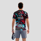 Patrón Camuflaje Salpicaduras Rosa Azul Negro Camiseta De Pádel