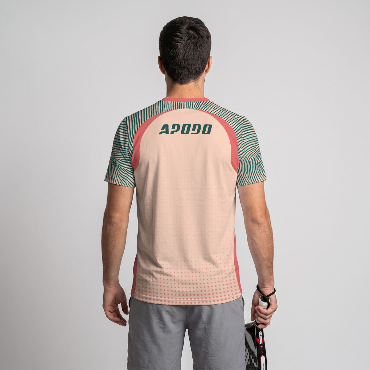 Design Phrase Padel Printed Sleeves Orange Padel T-Shirt