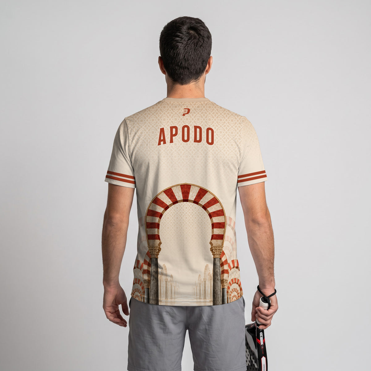 Design Phrase Padel Printed Sleeves Orange Padel T-Shirt