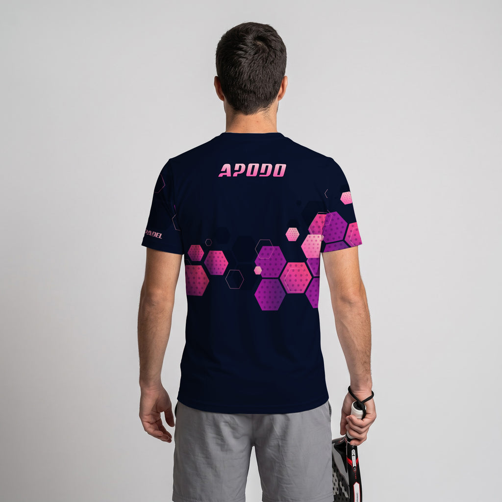 Design Phrase Padel Printed Sleeves Orange Padel T-Shirt