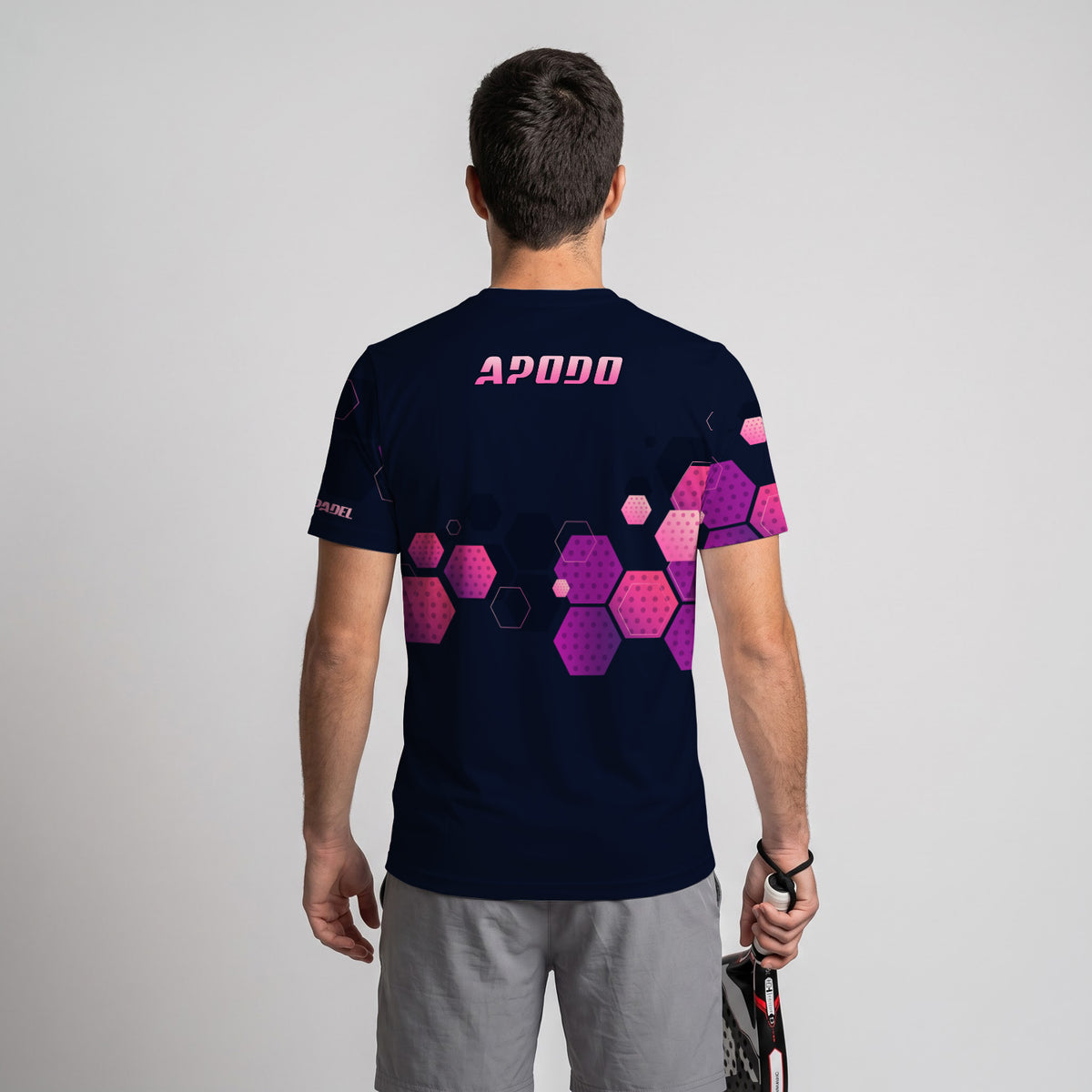 Design Phrase Padel Printed Sleeves Orange Padel T-Shirt