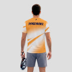 Diseño Ondas Naranja y Blanco – Camiseta de Pádel