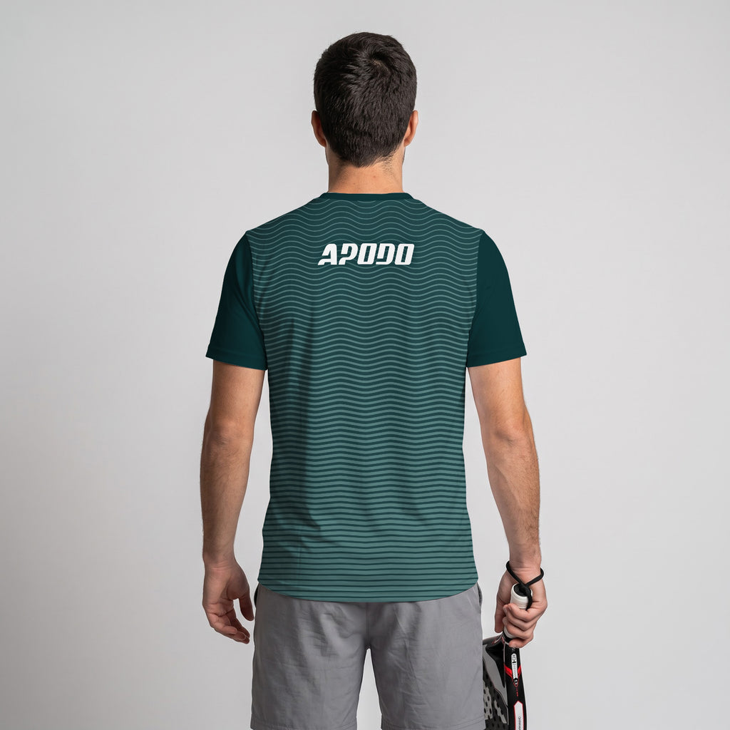Design Phrase Padel Printed Sleeves Orange Padel T-Shirt