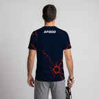Design Phrase Padel Printed Sleeves Orange Padel T-Shirt