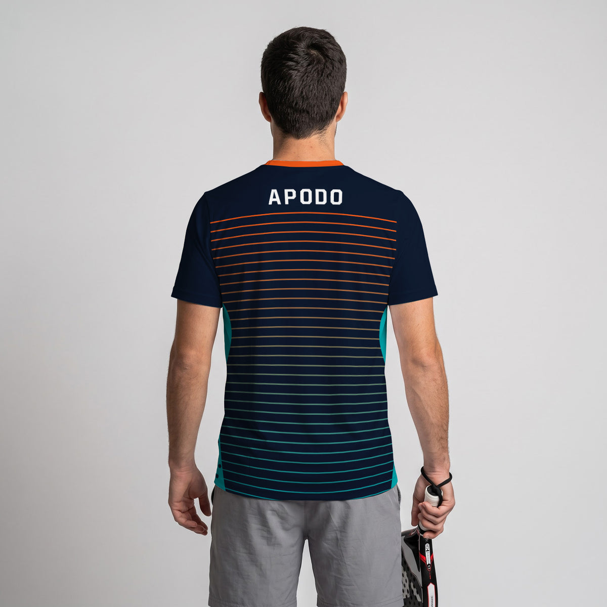 Design Phrase Padel Printed Sleeves Orange Padel T-Shirt