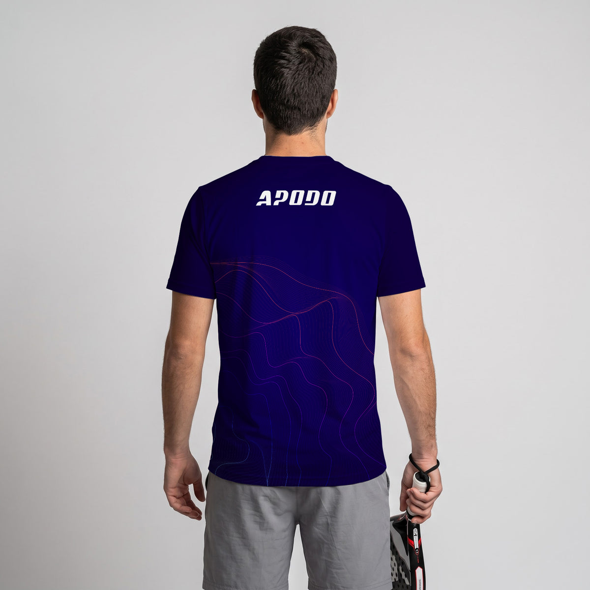 Design Phrase Padel Printed Sleeves Orange Padel T-Shirt