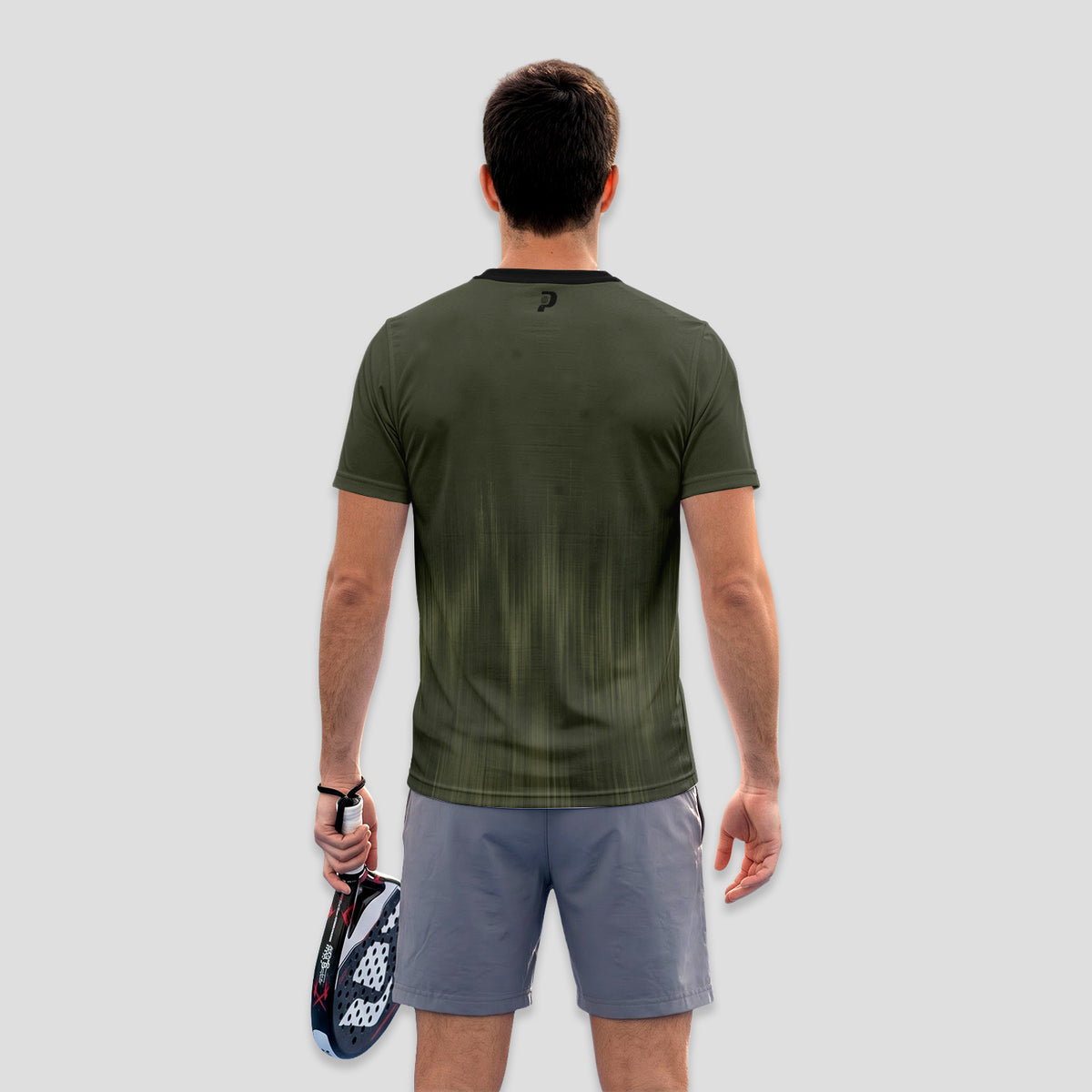 Estilo Deportivo Verde Oliva Minimalista – Camiseta de Pádel