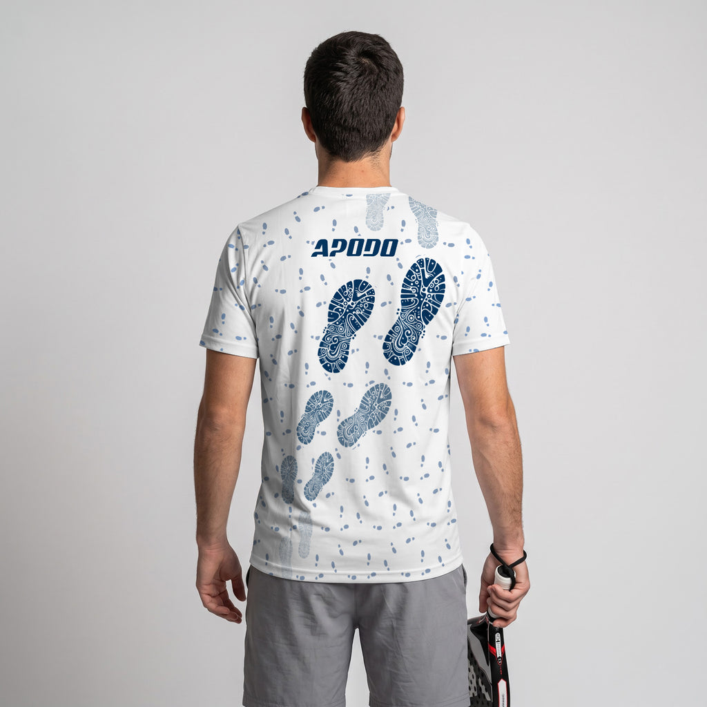 Design Phrase Padel Printed Sleeves Orange Padel T-Shirt