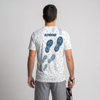 Design Phrase Padel Printed Sleeves Orange Padel T-Shirt