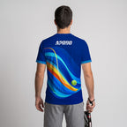 Design Phrase Padel Printed Sleeves Orange Padel T-Shirt