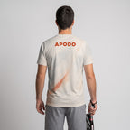 Design Phrase Padel Printed Sleeves Orange Padel T-Shirt