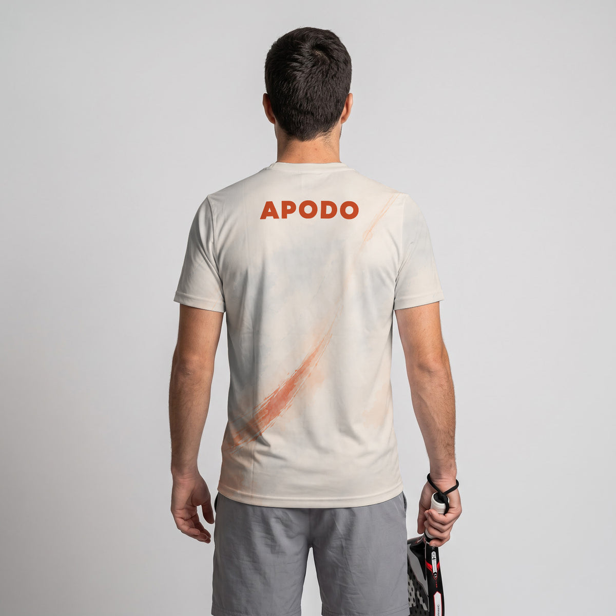 Design Phrase Padel Printed Sleeves Orange Padel T-Shirt