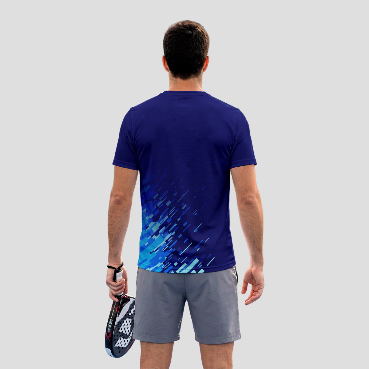 Navy Blue and Digital Sky Blue – Padel T-Shirt
