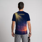 Design Phrase Padel Printed Sleeves Orange Padel T-Shirt