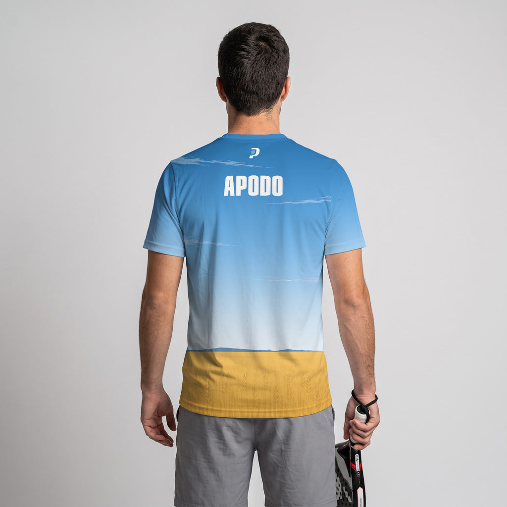 Design Phrase Padel Printed Sleeves Orange Padel T-Shirt