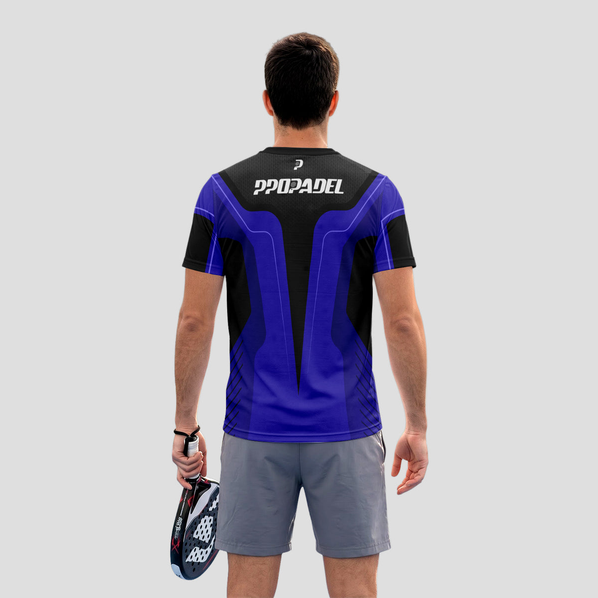 Blue and Black - Premium Sportswear Design - Padel T-Shirt