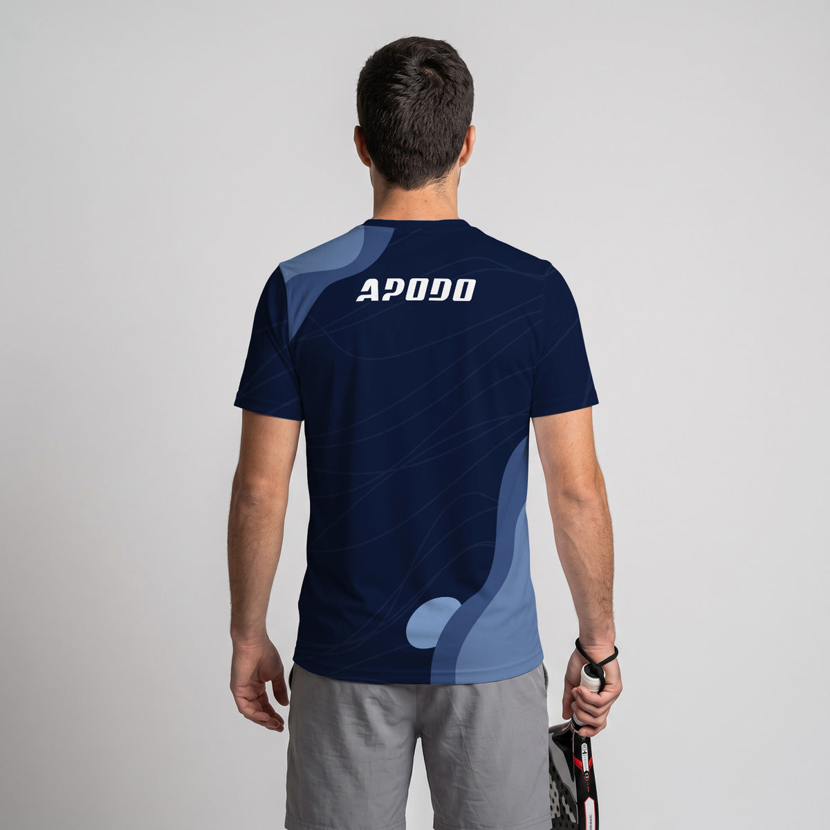 Design Phrase Padel Printed Sleeves Orange Padel T-Shirt