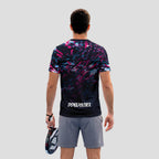 Diseño Graffiti Salpicaduras Rosa Azul Negro Camiseta De Pádel