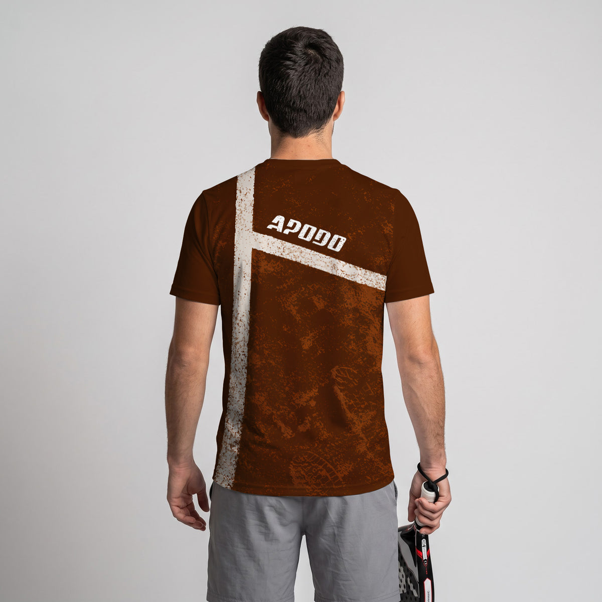 Design Phrase Padel Printed Sleeves Orange Padel T-Shirt