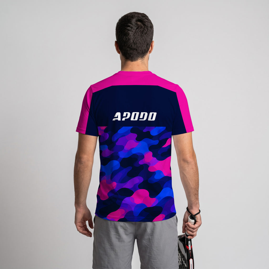 Design Phrase Padel Printed Sleeves Orange Padel T-Shirt