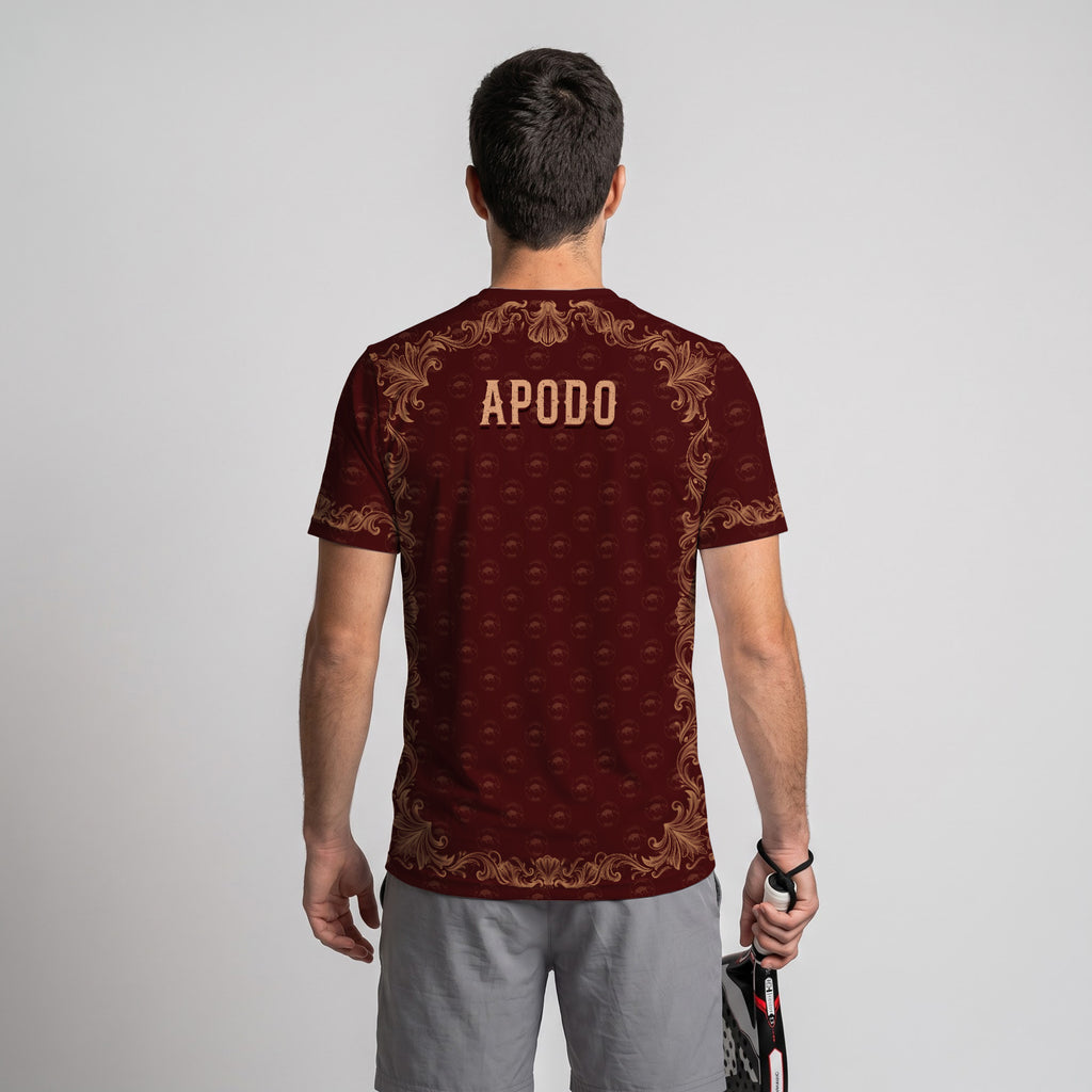 Design Phrase Padel Printed Sleeves Orange Padel T-Shirt