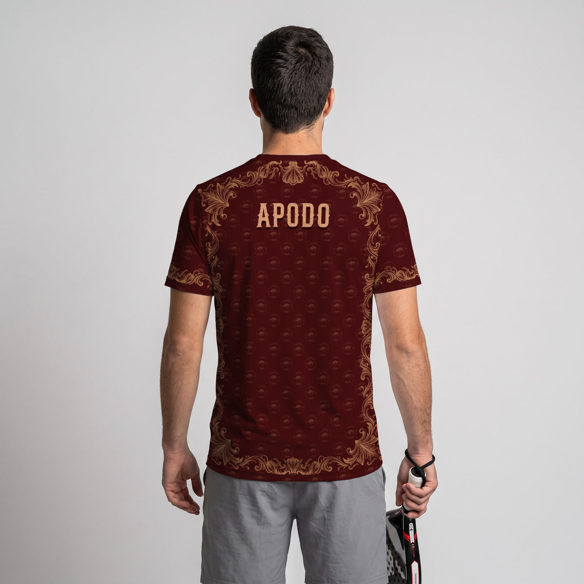 Design Phrase Padel Printed Sleeves Orange Padel T-Shirt
