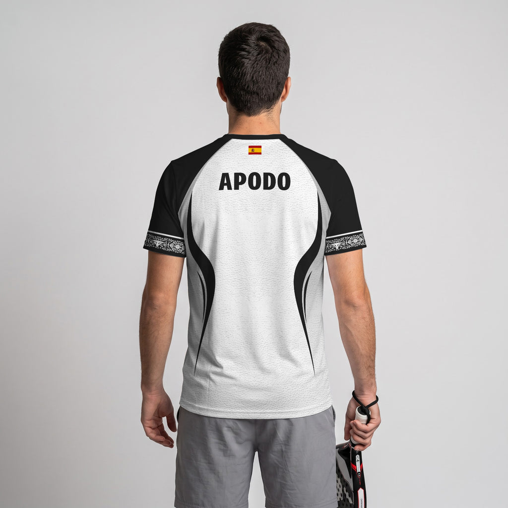 Design Phrase Padel Printed Sleeves Orange Padel T-Shirt