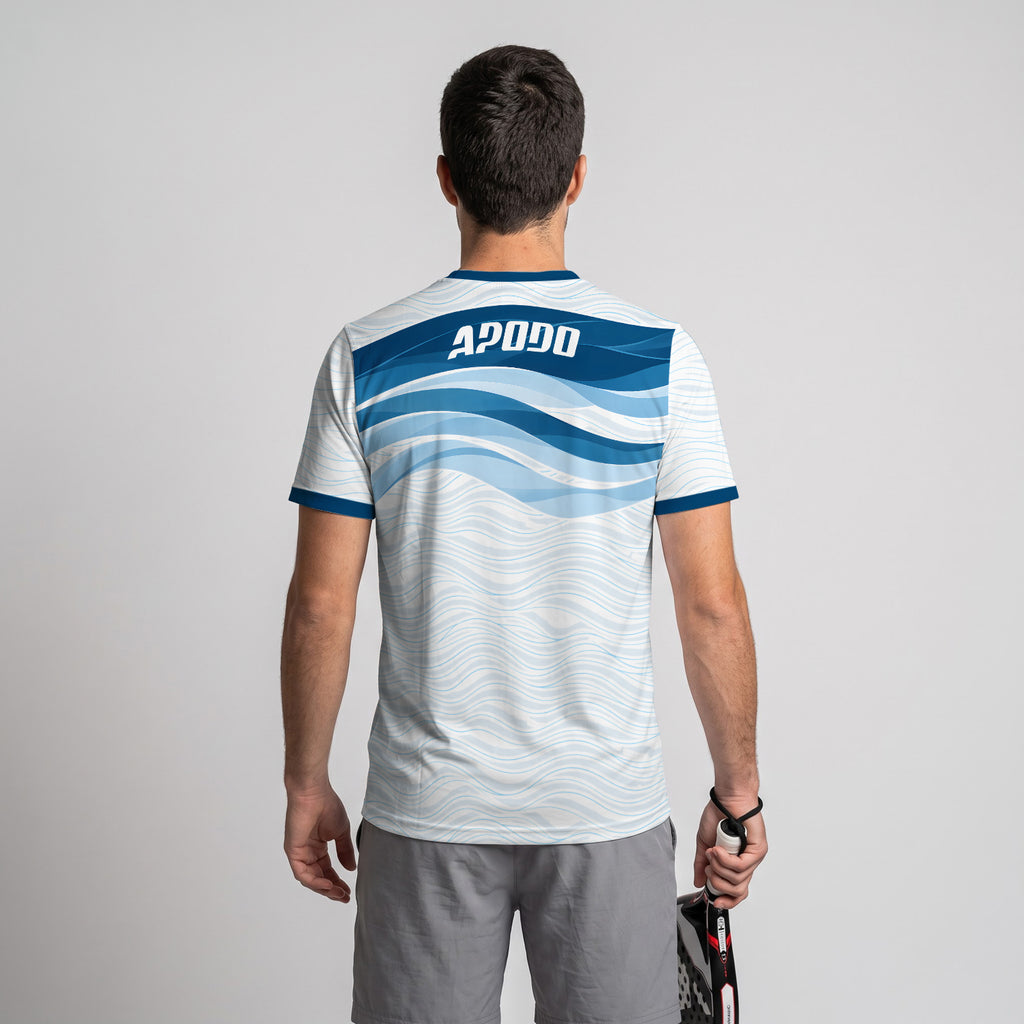 Design Phrase Padel Printed Sleeves Orange Padel T-Shirt