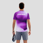 Patrón Degradado Difuminado Violeta Blanco Camiseta de Pádel