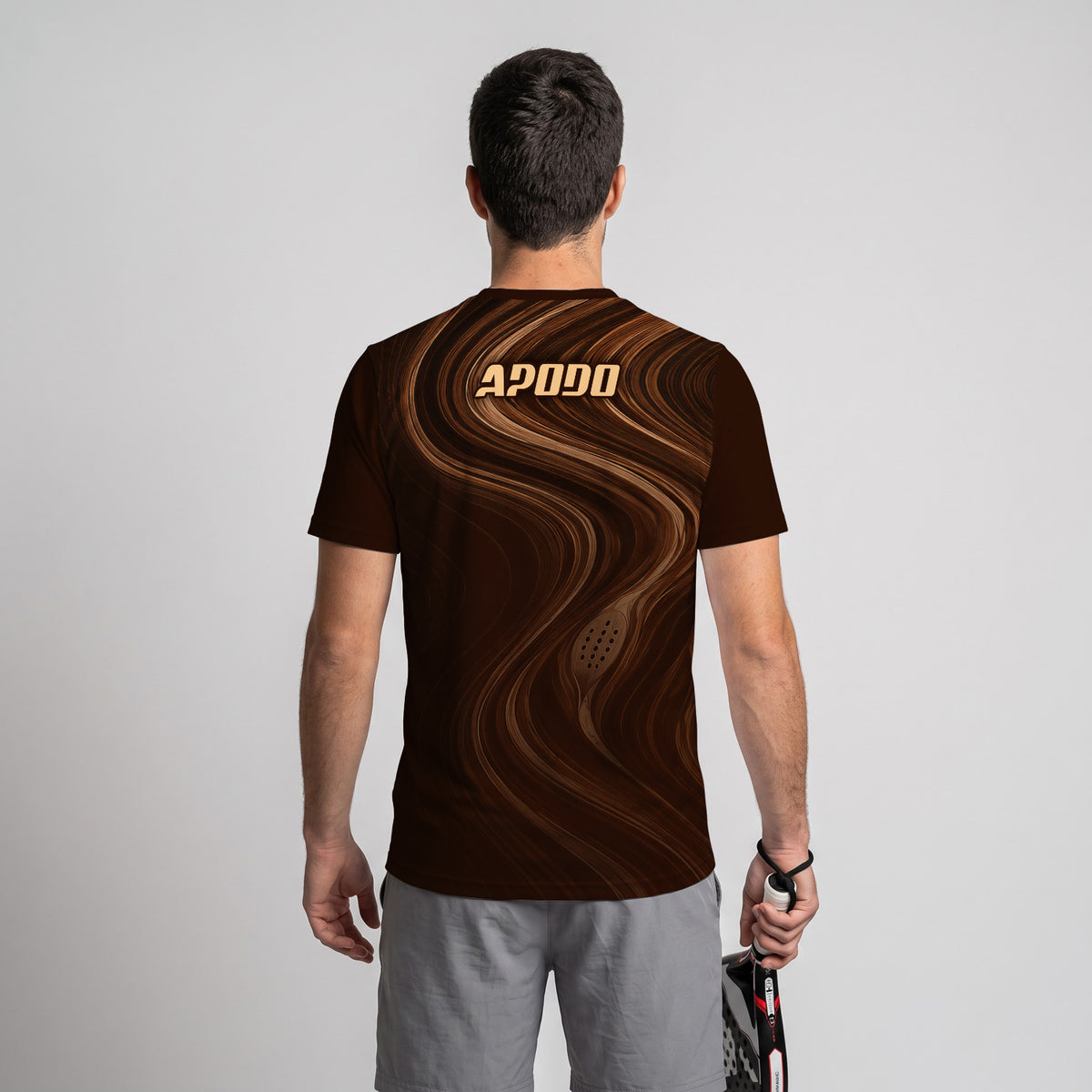 Design Phrase Padel Printed Sleeves Orange Padel T-Shirt