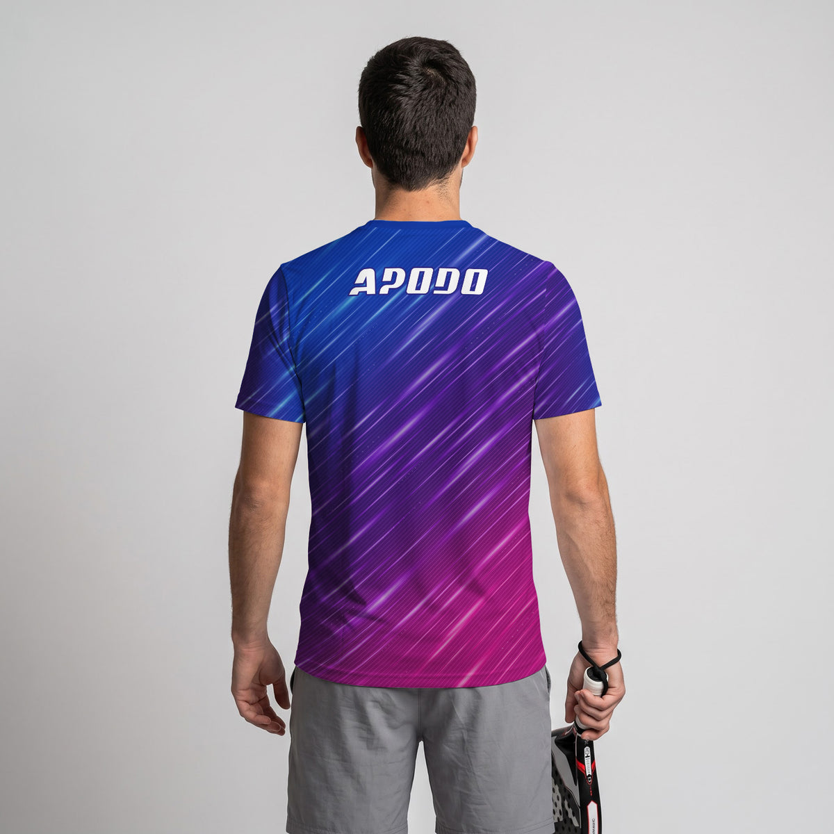 Design Phrase Padel Printed Sleeves Orange Padel T-Shirt