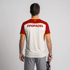 Design Phrase Padel Printed Sleeves Orange Padel T-Shirt