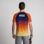 Design Phrase Padel Printed Sleeves Orange Padel T-Shirt
