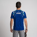 Blue Mosaic Pattern Padel T-Shirt