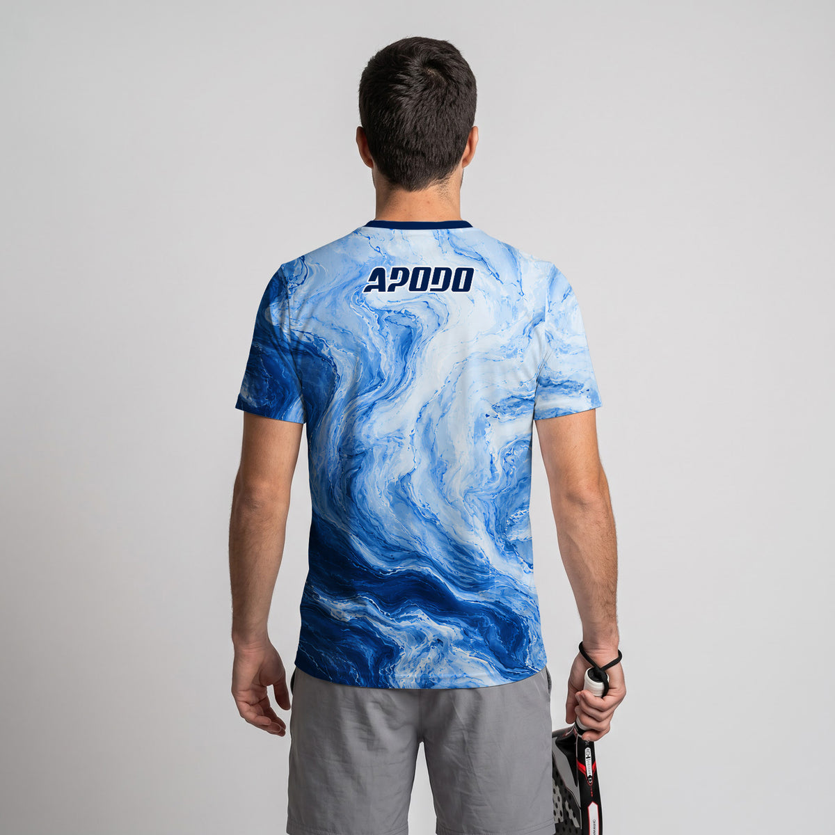 Design Phrase Padel Printed Sleeves Orange Padel T-Shirt