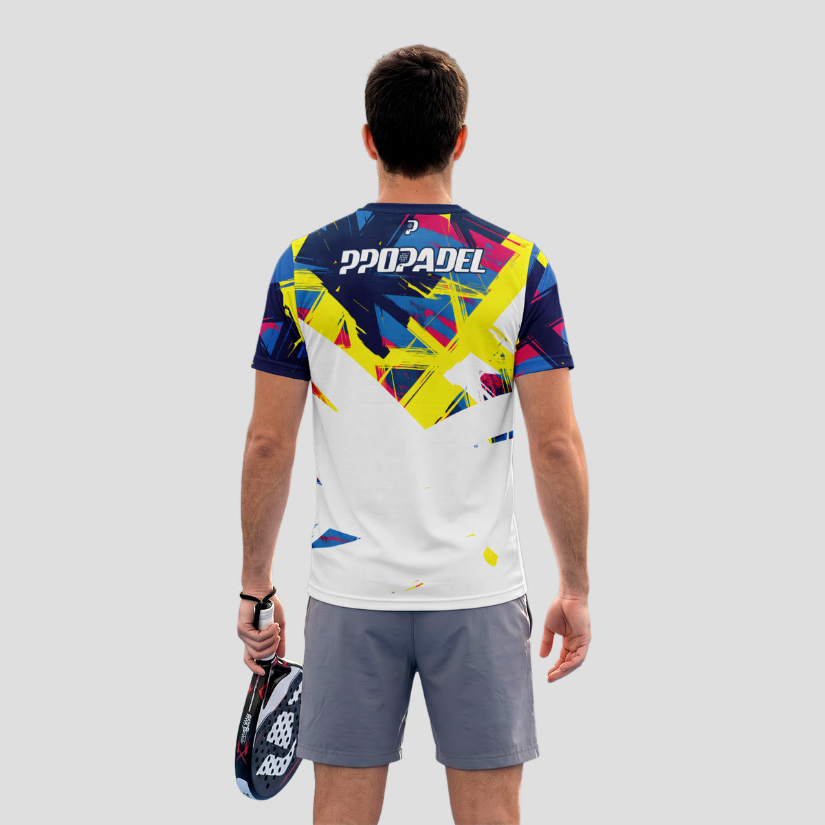 Diseños Abstractos Salpicaduras Colores Brillantes - Camiseta de Pádel