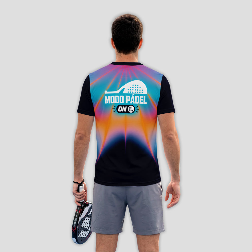 Design Phrase Padel Mode On Neon Stripes Padel T-Shirt