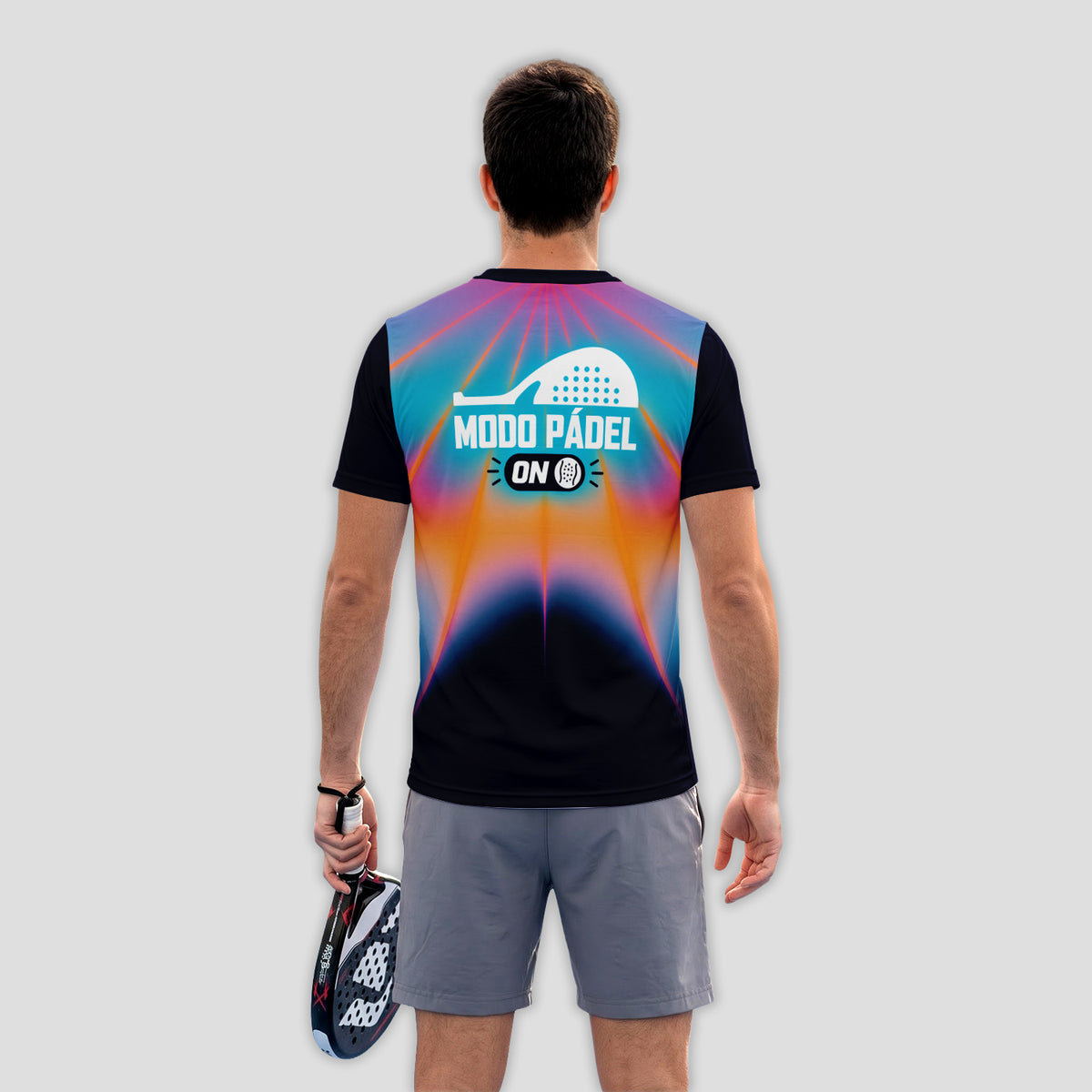 Design Phrase Padel Mode On Neon Stripes Padel T-Shirt
