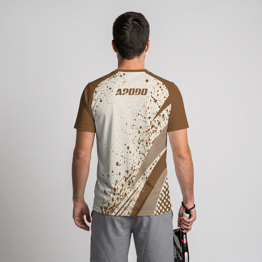 Design Phrase Padel Printed Sleeves Orange Padel T-Shirt