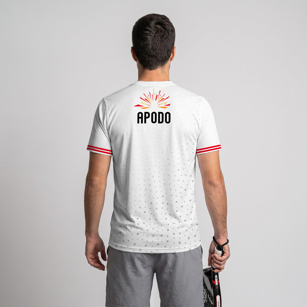 Design Phrase Padel Printed Sleeves Orange Padel T-Shirt