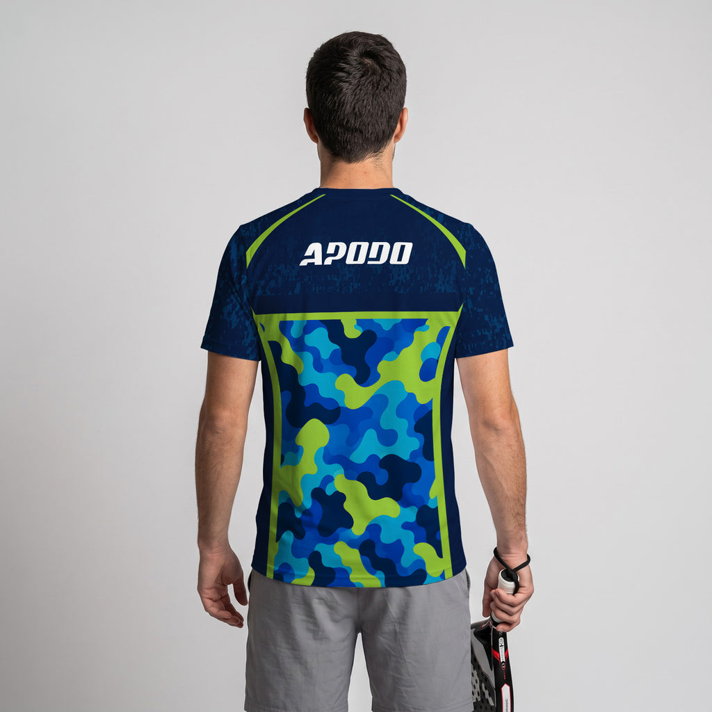 Design Phrase Padel Printed Sleeves Orange Padel T-Shirt