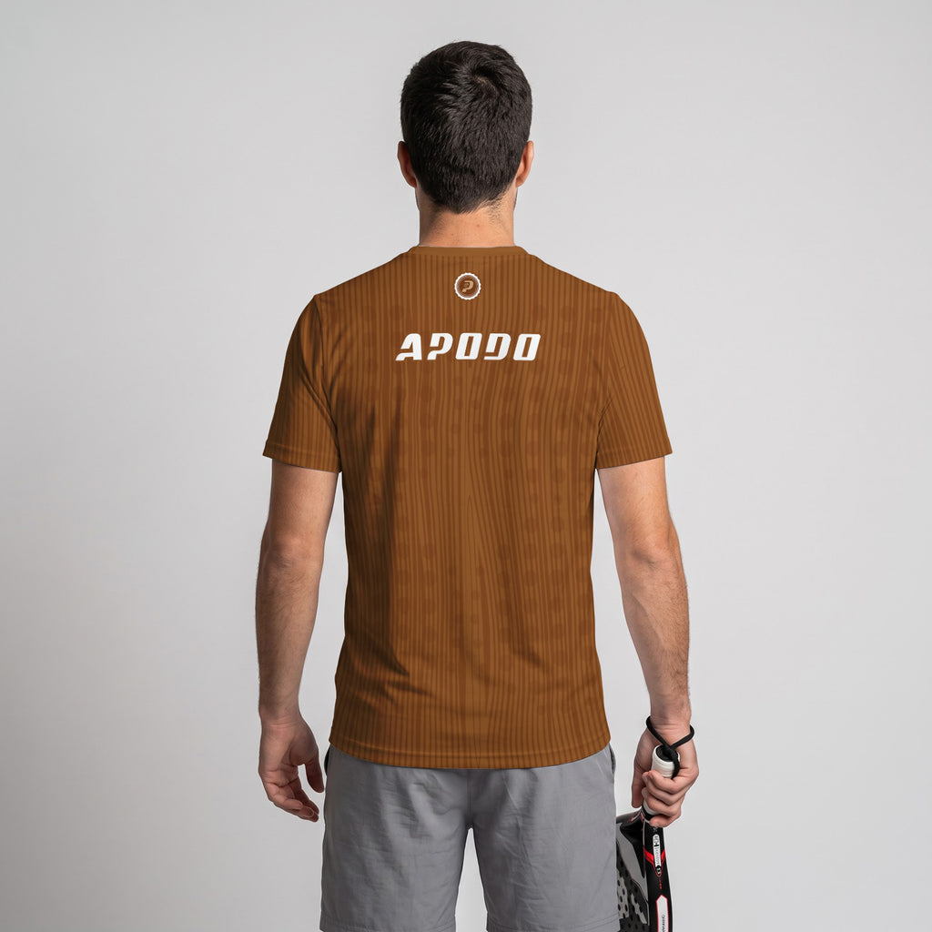Design Phrase Padel Printed Sleeves Orange Padel T-Shirt