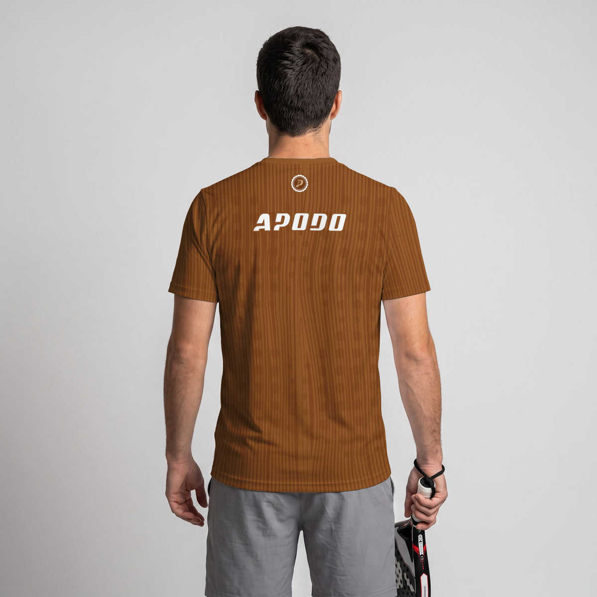 Design Phrase Padel Printed Sleeves Orange Padel T-Shirt
