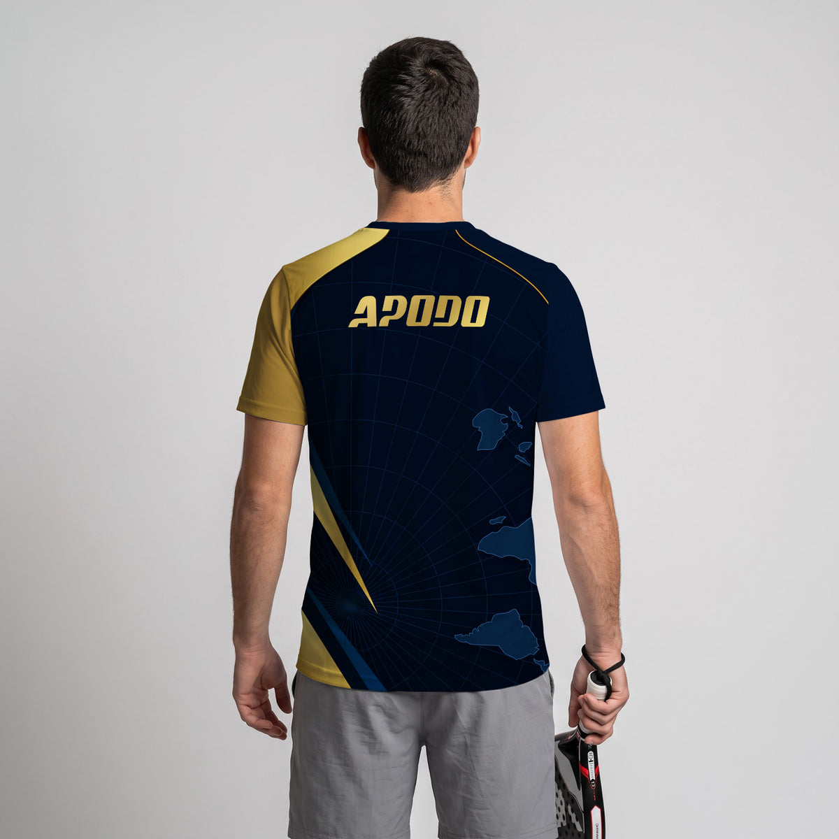 Design Phrase Padel Printed Sleeves Orange Padel T-Shirt