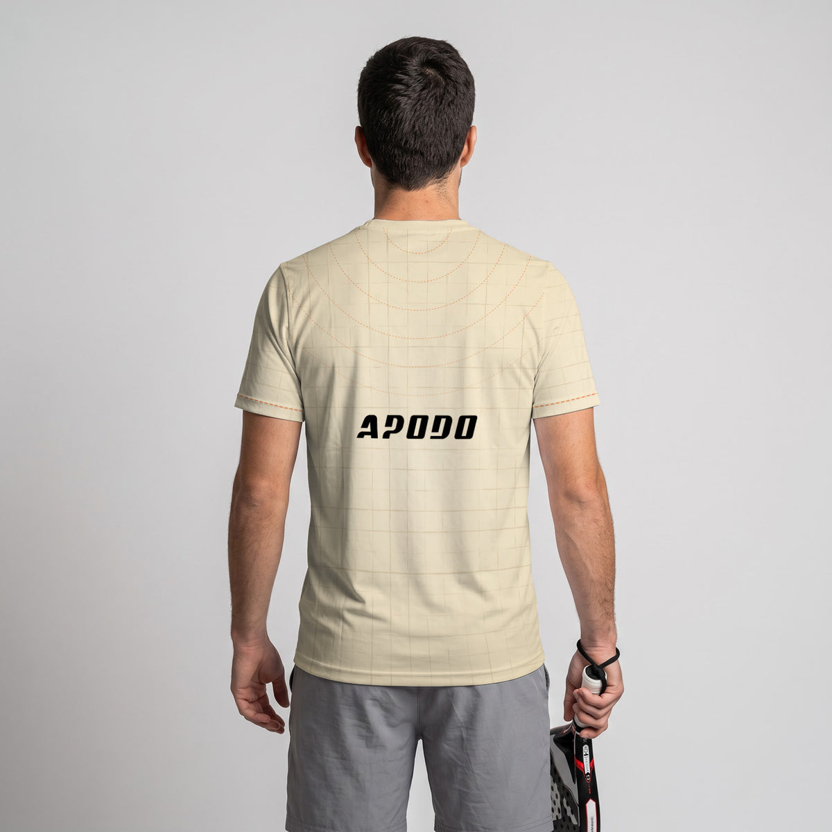Design Phrase Padel Printed Sleeves Orange Padel T-Shirt
