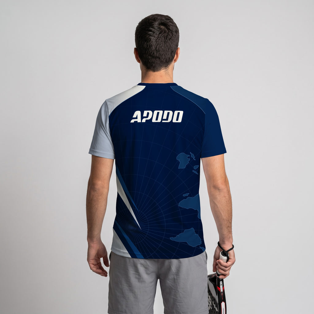 Design Phrase Padel Printed Sleeves Orange Padel T-Shirt